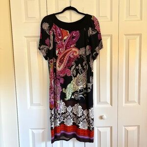 Tiana B dress Paisley graphic print short sleeve Size 2X